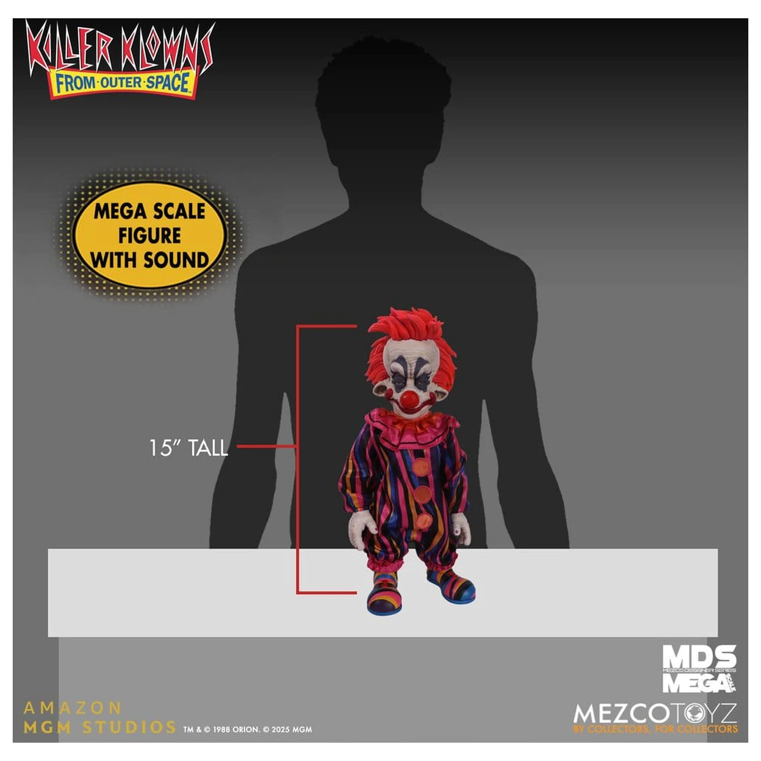 Killer Klowns from Outer Space MDS Mega Scale papusa Rudy 38 cm poza produsului