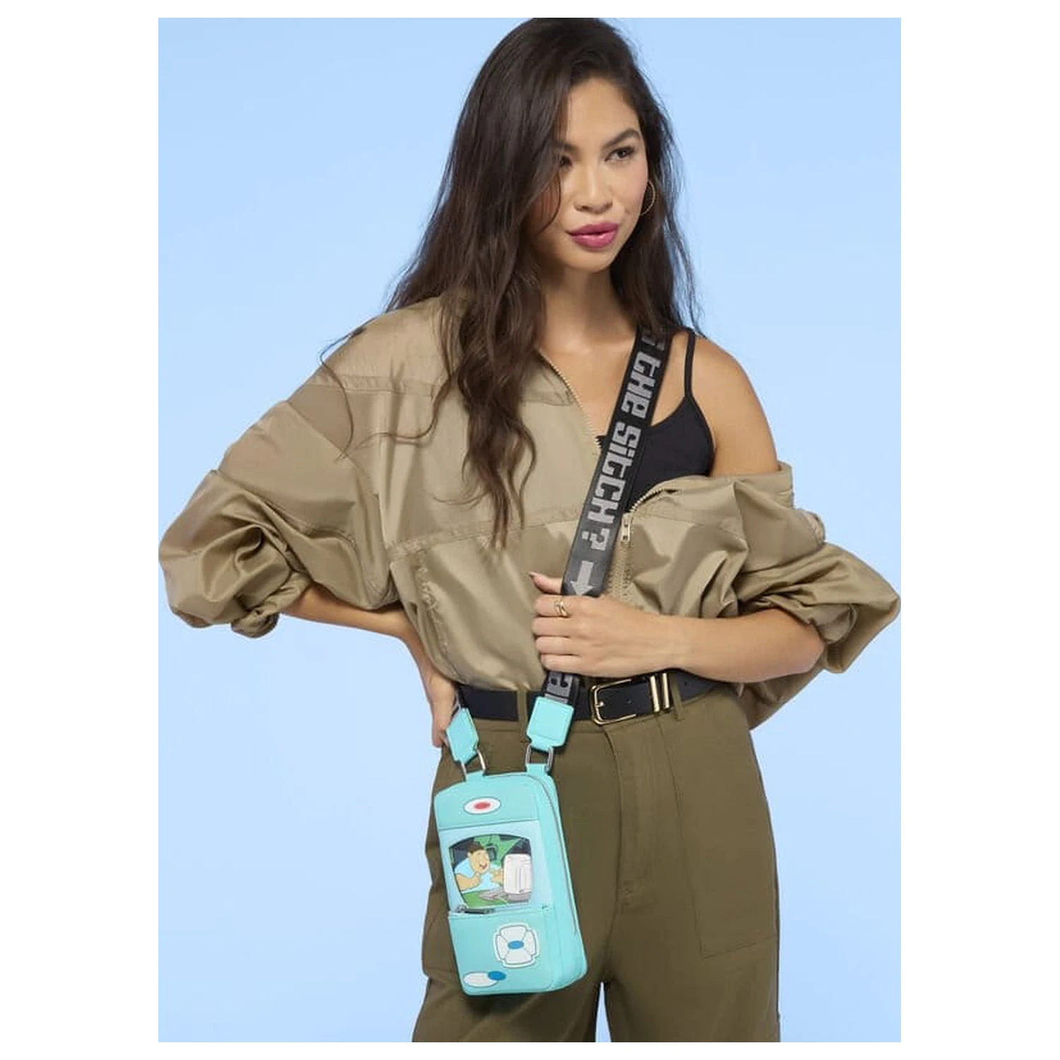 Kim Possible Kimmunicator Sling Crossbody Bag Geantă de corp în cruce poza produsului