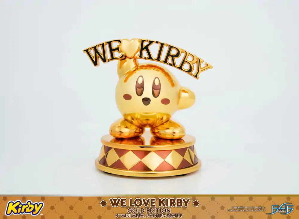 Kirby Statuie DieCast We Love Kirby Gold Edition 10 cm poza produsului