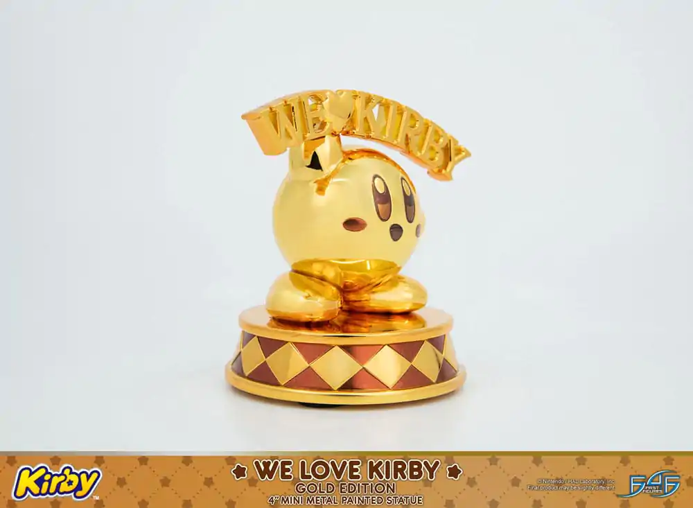 Kirby Statuie DieCast We Love Kirby Gold Edition 10 cm poza produsului