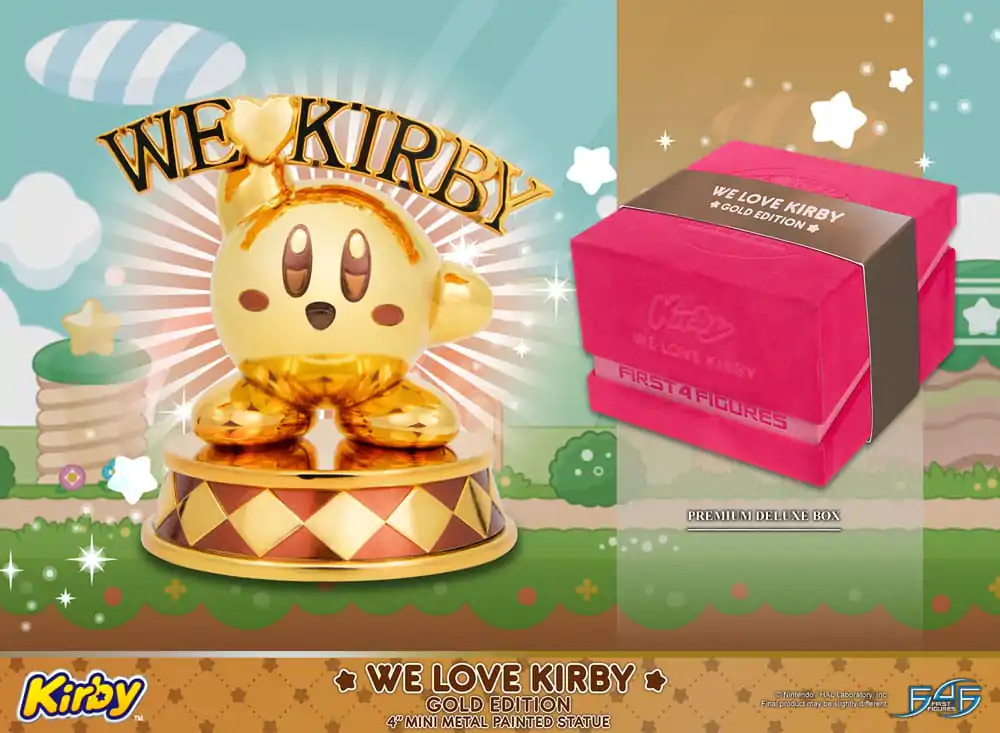 Kirby Statuie DieCast We Love Kirby Gold Edition 10 cm poza produsului