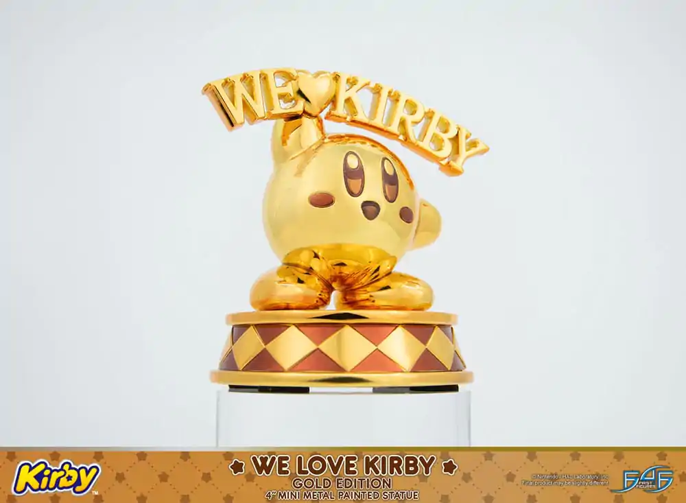 Kirby Statuie DieCast We Love Kirby Gold Edition 10 cm poza produsului