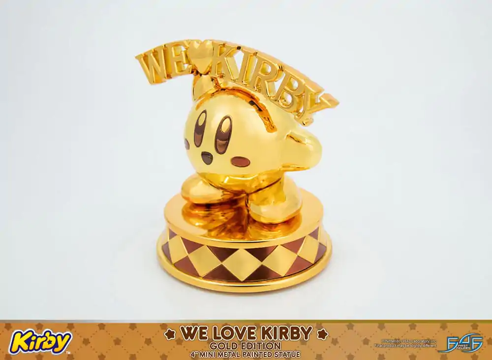 Kirby Statuie DieCast We Love Kirby Gold Edition 10 cm poza produsului