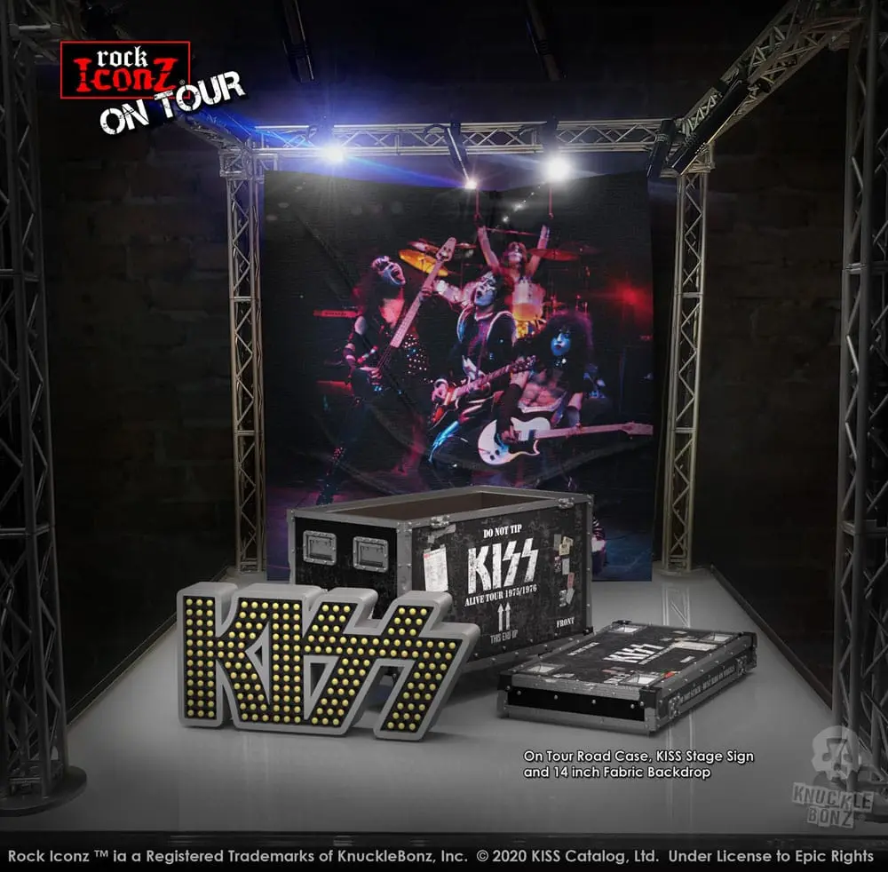 Statuie Kiss Rock Ikonz în Road Case + Decor Scenă Set Turneul Alive! poza produsului