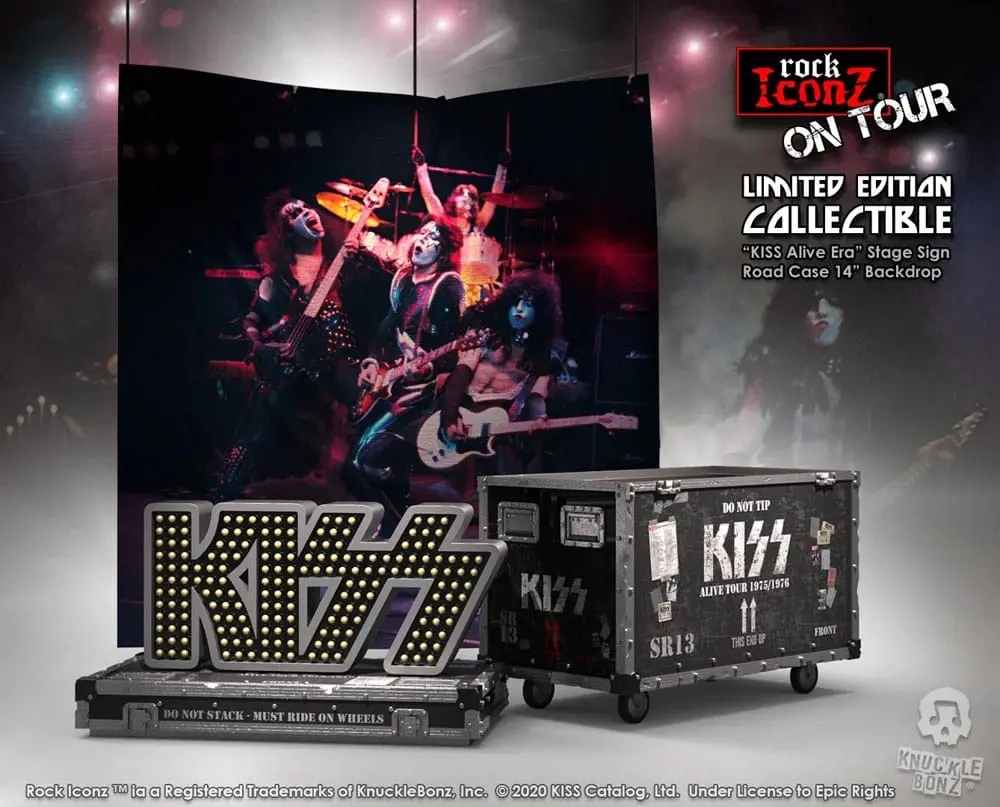 Statuie Kiss Rock Ikonz în Road Case + Decor Scenă Set Turneul Alive! poza produsului