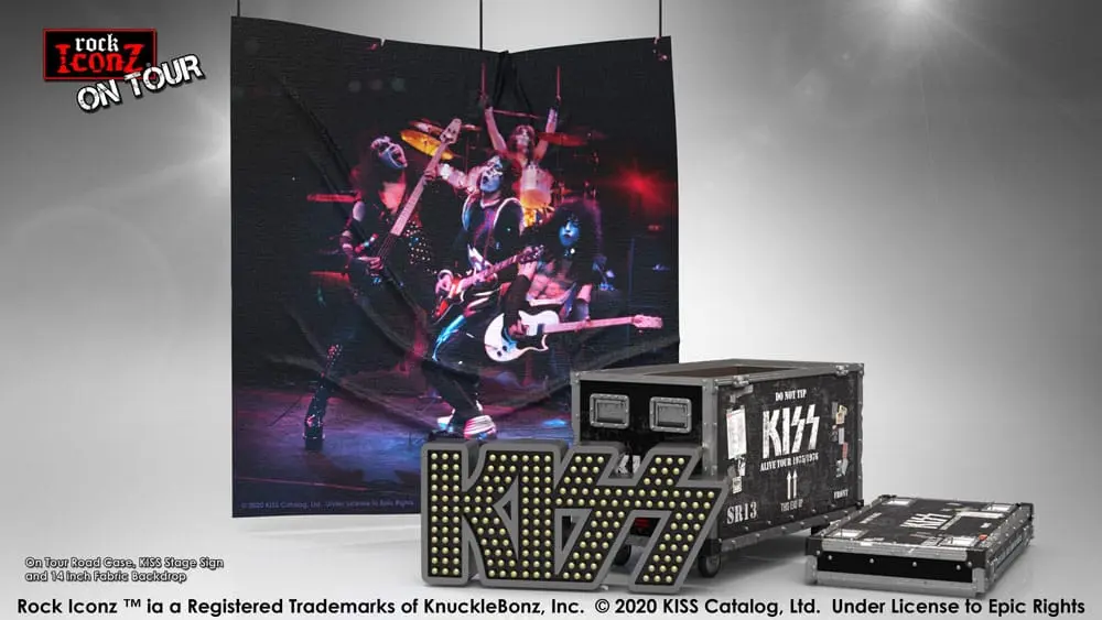 Statuie Kiss Rock Ikonz în Road Case + Decor Scenă Set Turneul Alive! poza produsului