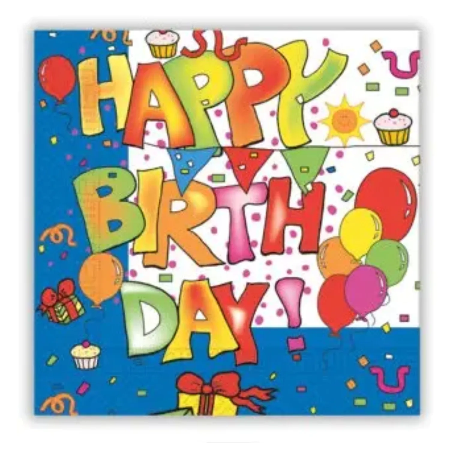Kokliko Happy Birthday Șervețele 20 bucăți 33x33 cm FSC poza produsului