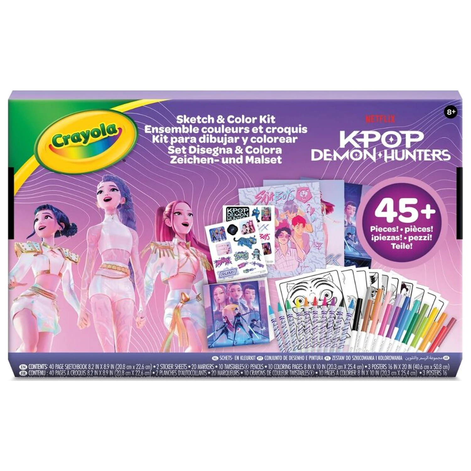 Kpop Demon Hunter activitati set 45 bucati poza produsului
