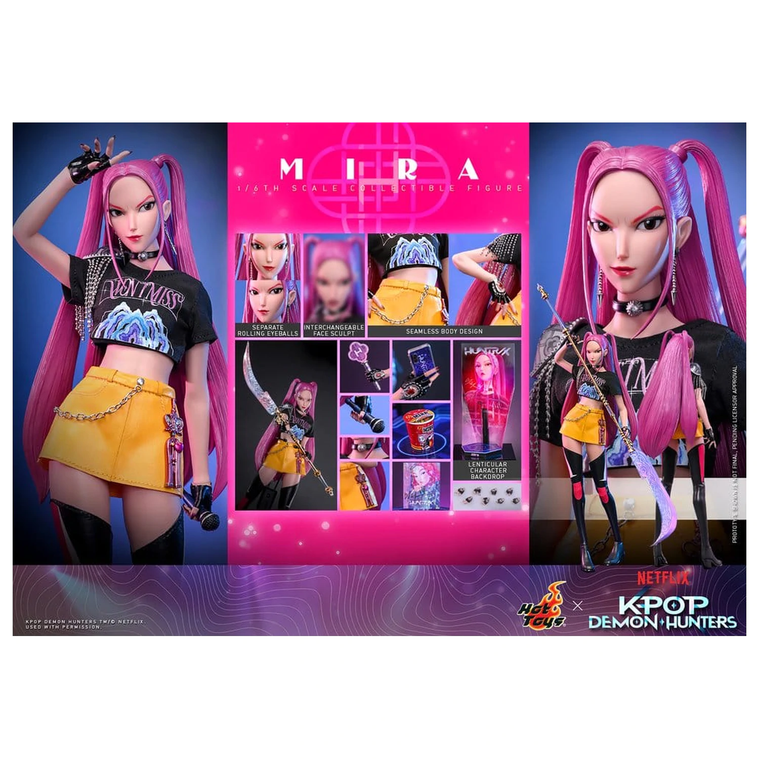 KPop Demon Hunters Figura de acțiune 1/6 Mira 28 cm poza produsului