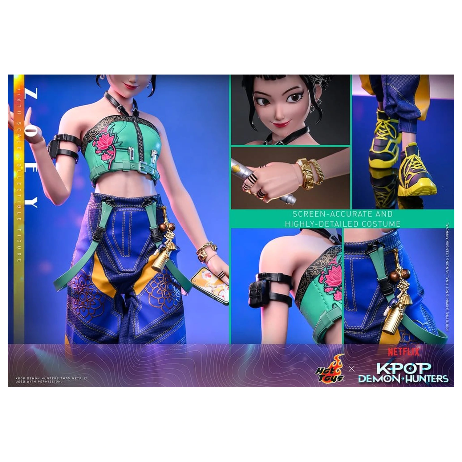 KPop Demon Hunters Figura de actiune 1/6 Zoey 27 cm poza produsului