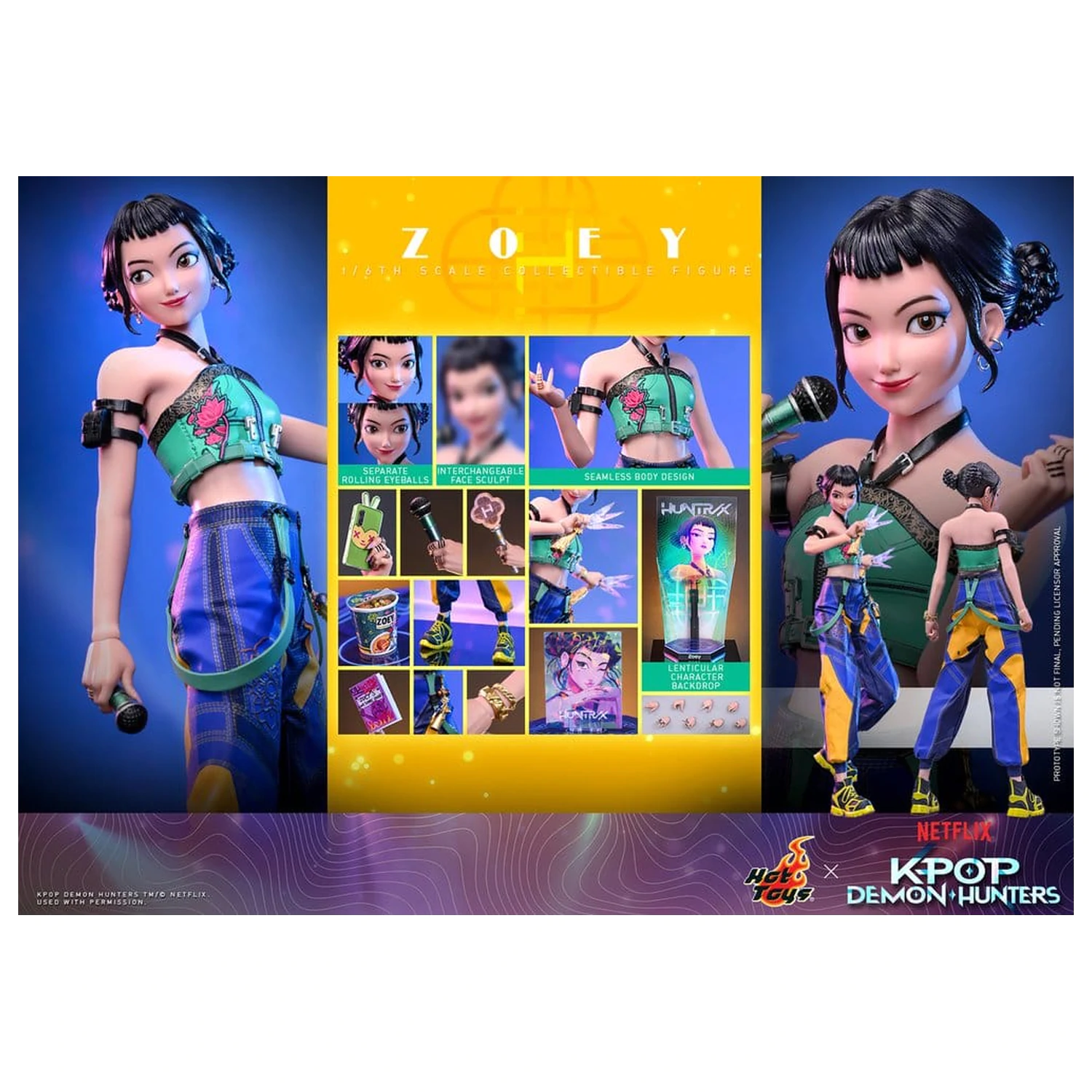 KPop Demon Hunters Figura de actiune 1/6 Zoey 27 cm poza produsului
