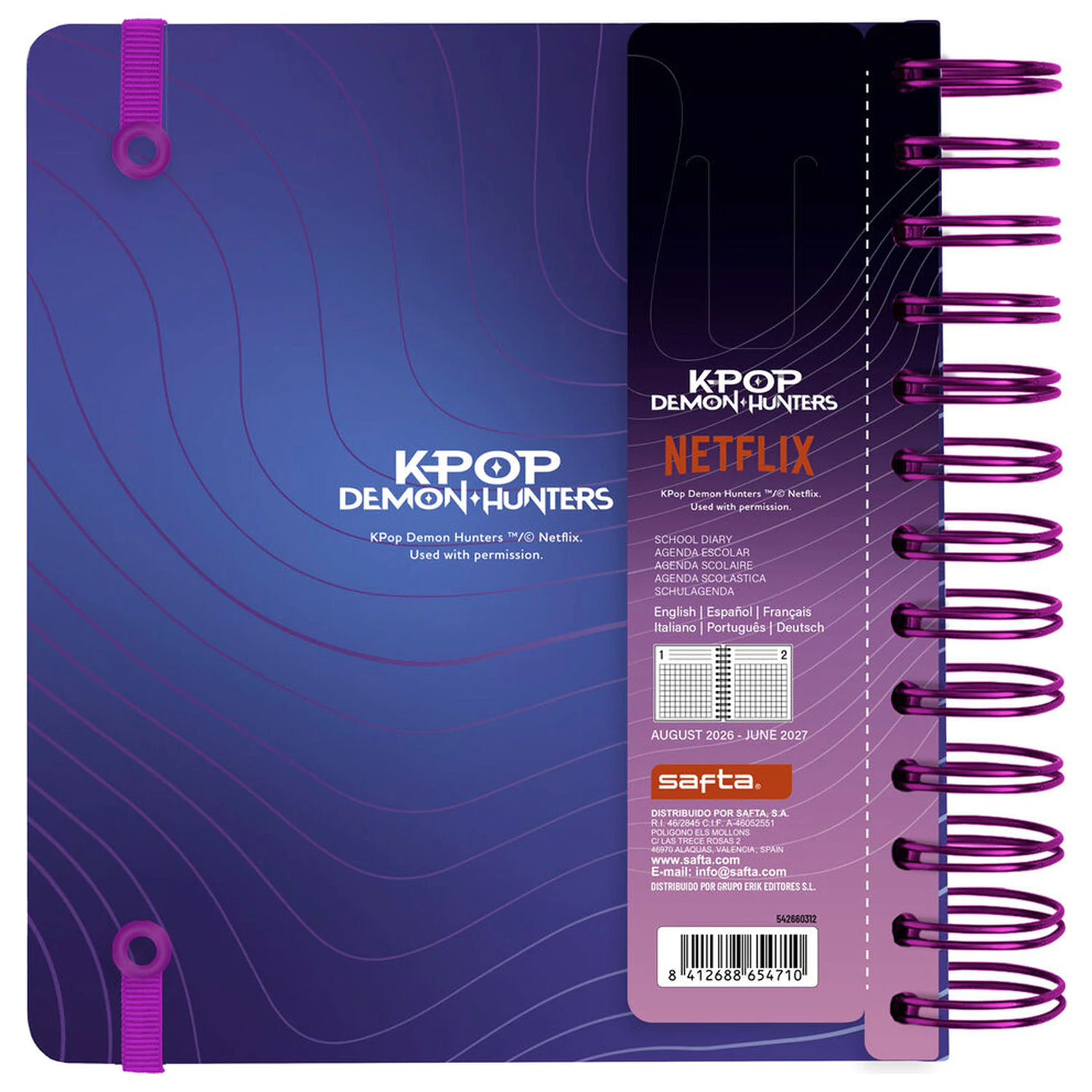KPop Demon Hunters 2026/2027 Calendar școlar poza produsului