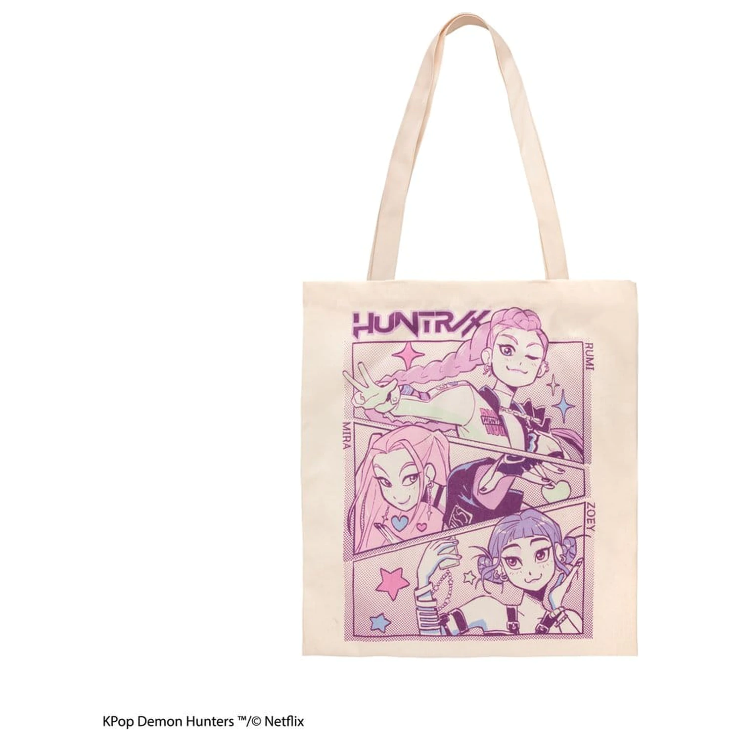 KPop Demon Hunters Tote Bag A battle for the fans Geanta din pânză cu lupta pentru fani poza produsului