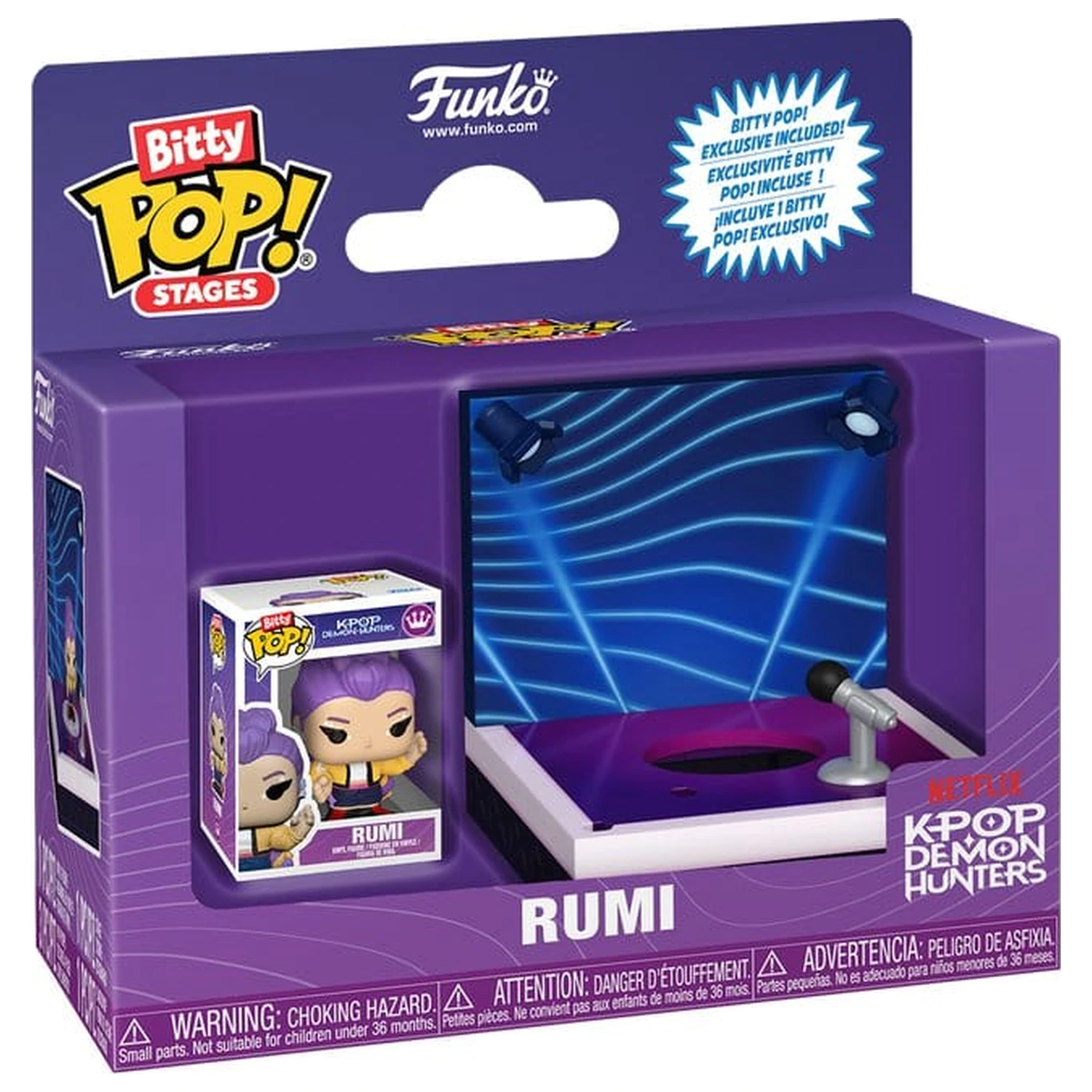 KPop Demon Hunters Bitty Funko POP! Stages Figurină de vinil Rumi 2,5 cm poza produsului