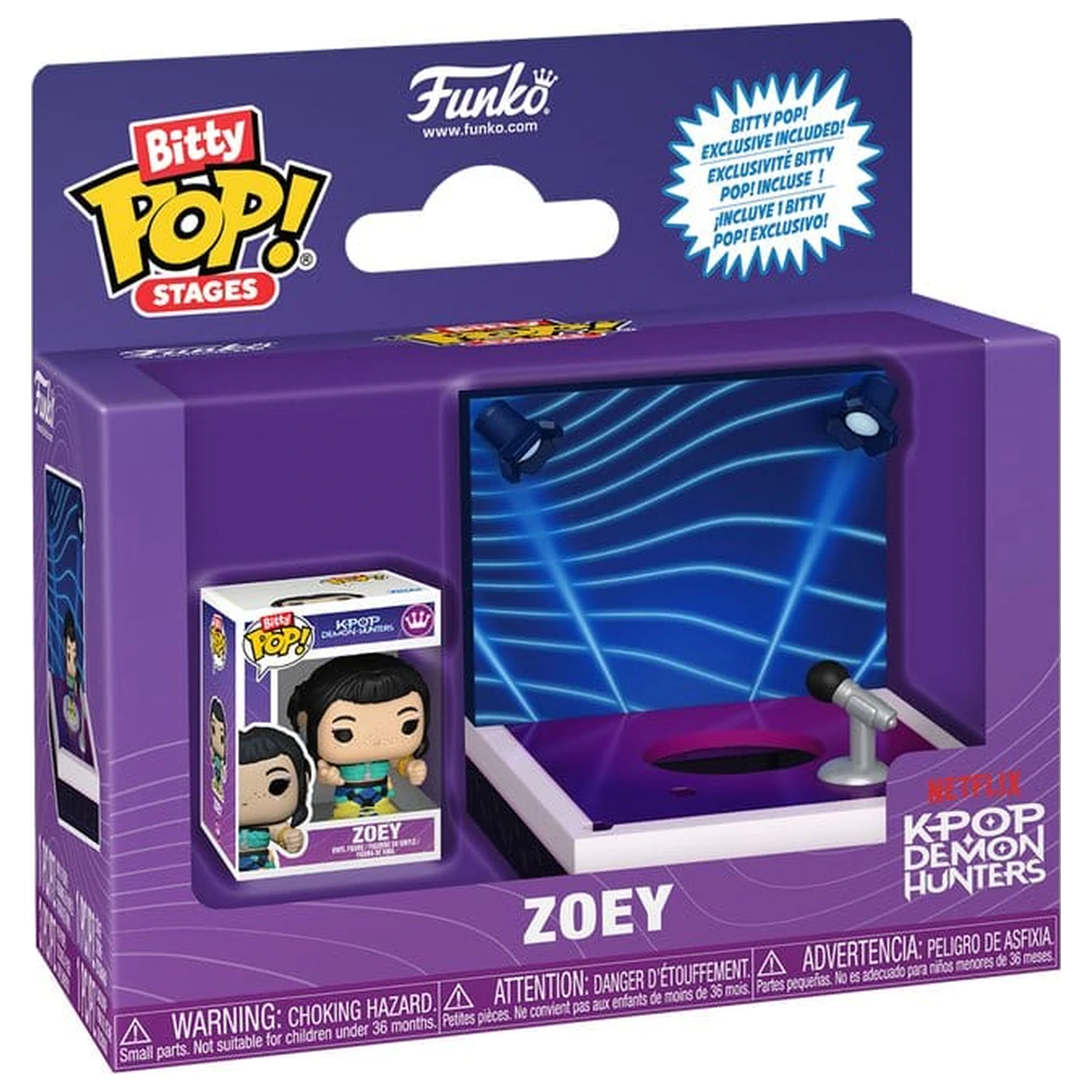 KPop Demon Hunters Figurina de vinil Bitty Funko POP! Stages Zoey 2,5 cm poza produsului