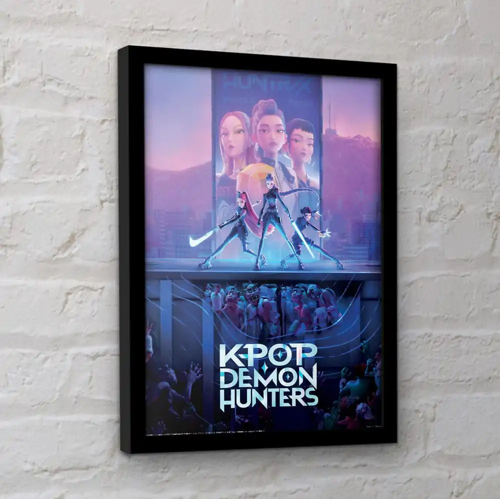 KPop Demon Hunters Collector Print Poster incadrat Key Art pentru film poza produsului