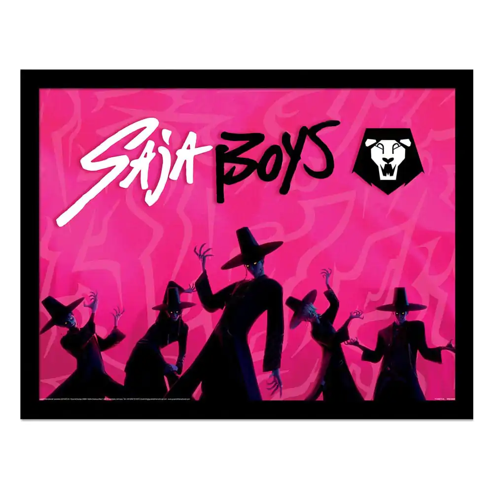 KPop Demon Hunters Collector Print Poster incadrat Saja Boys Idol poza produsului