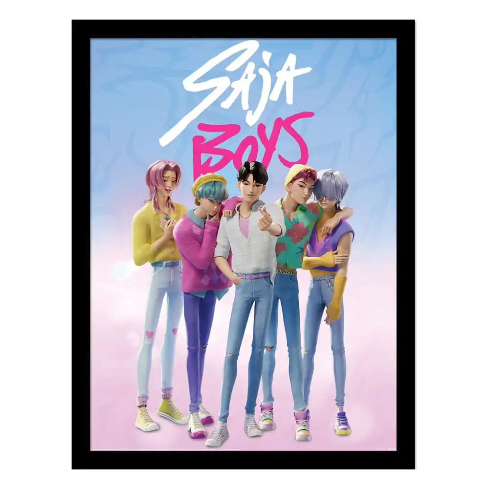 KPop Demon Hunters Collector Print Poster incadrat Saja Boys poza produsului