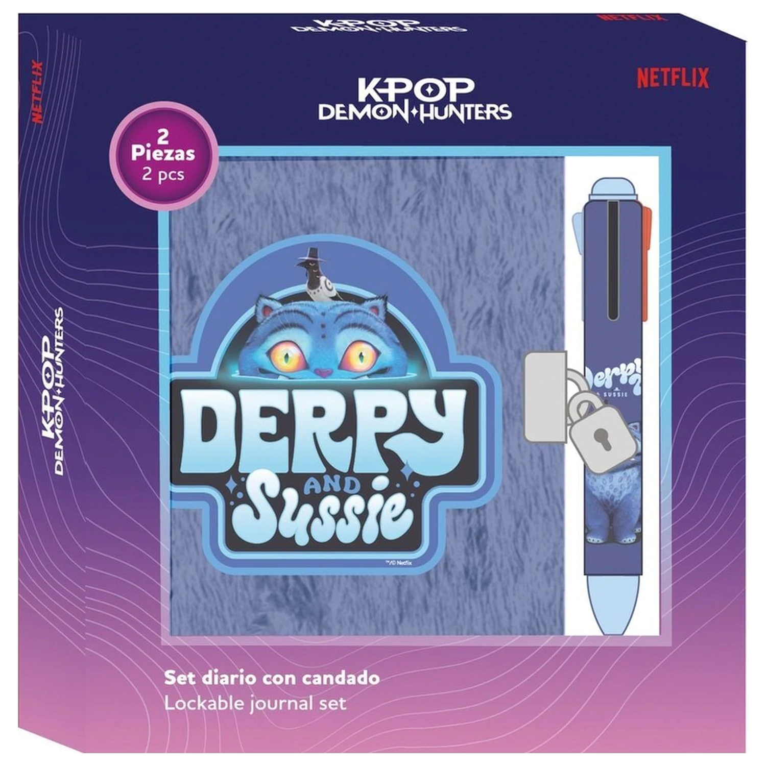 Kpop Demon Hunters Derpy set agendă + pix în 4 culori poza produsului