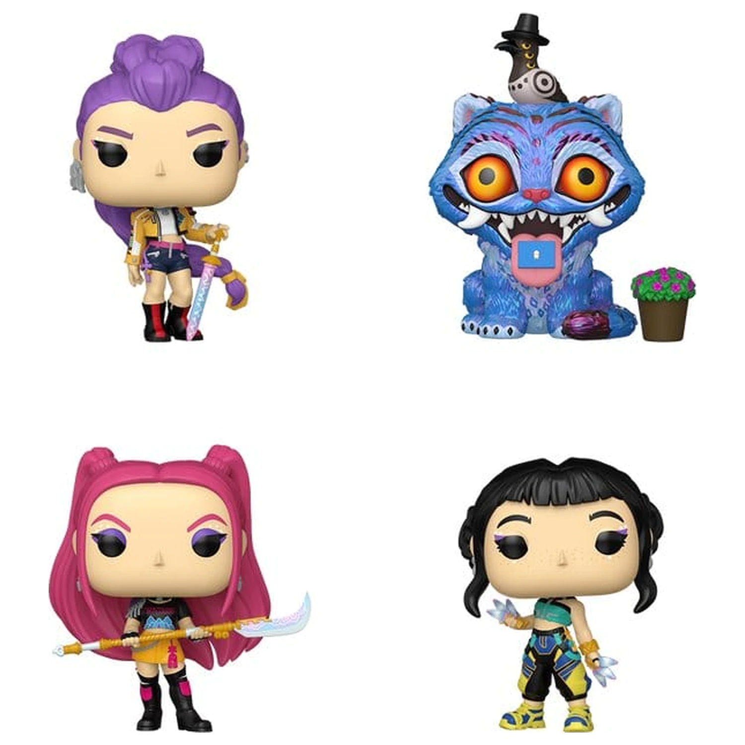 KPop Demon Hunters Funko POP! Figurine de vinil pachet de 4 Funko POP DH poza produsului