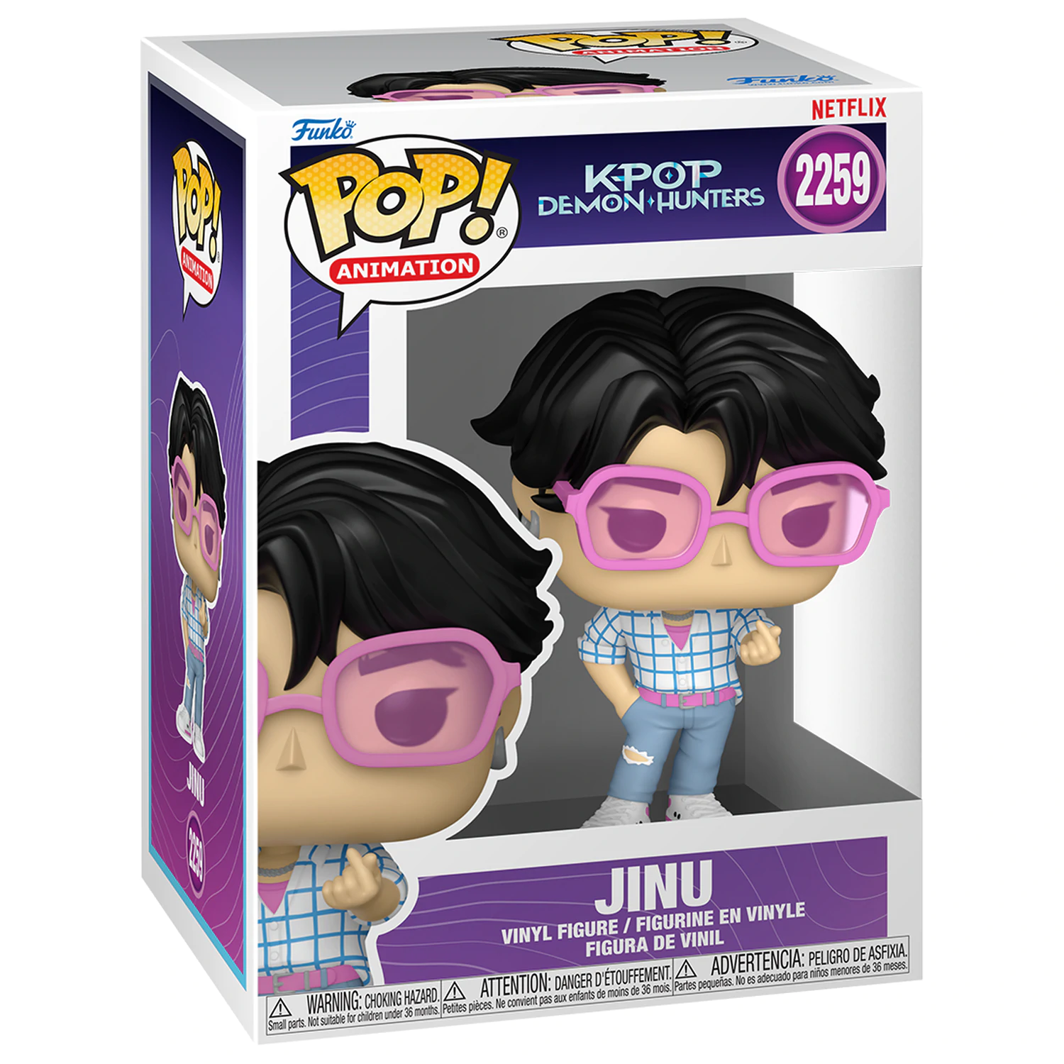 KPop Demon Hunters Funko POP! Animation Vinyl Figures Jinu w/Chase 9 cm Set 5 + 1 piese poza produsului