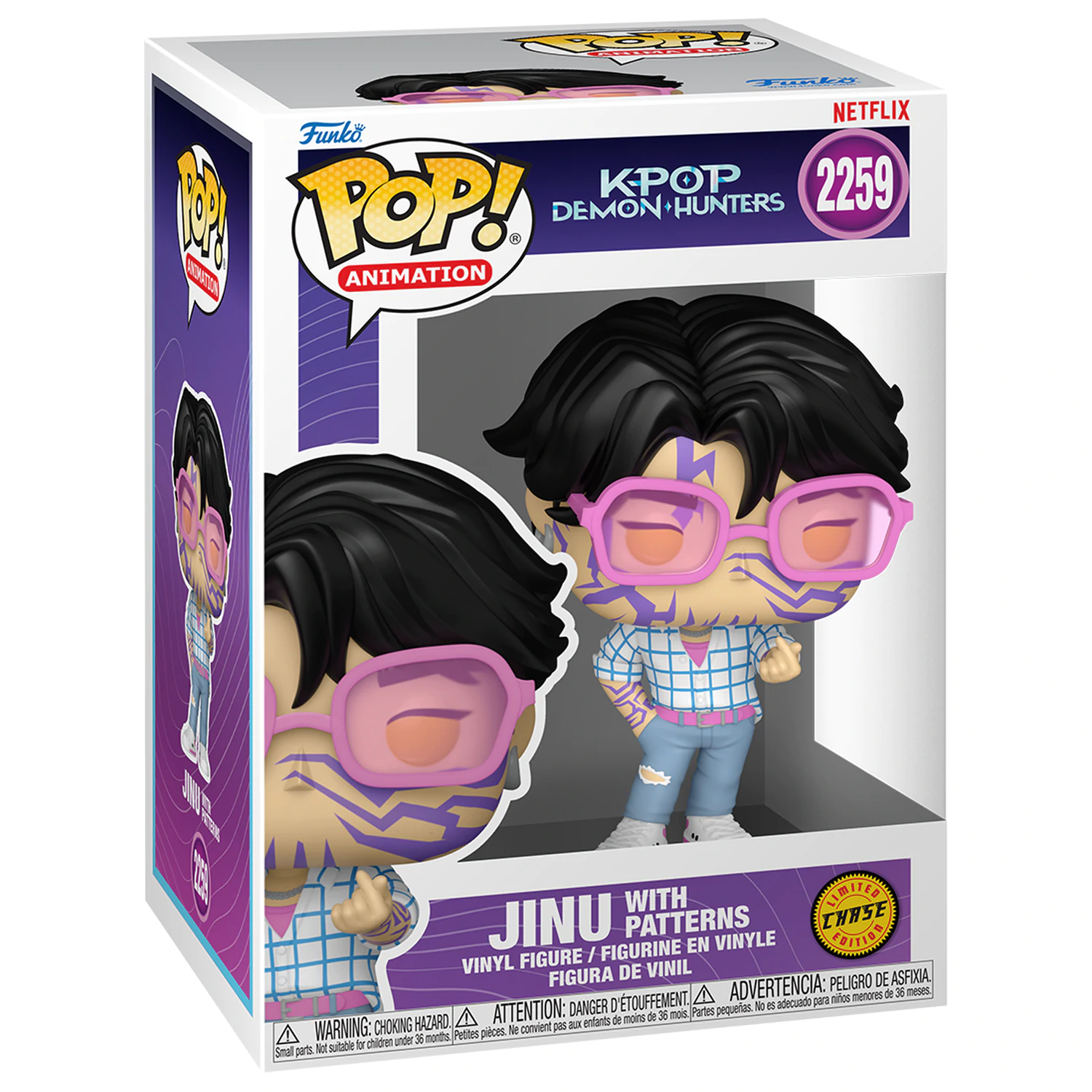KPop Demon Hunters Funko POP! Animation Vinyl Figures Jinu w/Chase 9 cm Set 5 + 1 piese poza produsului