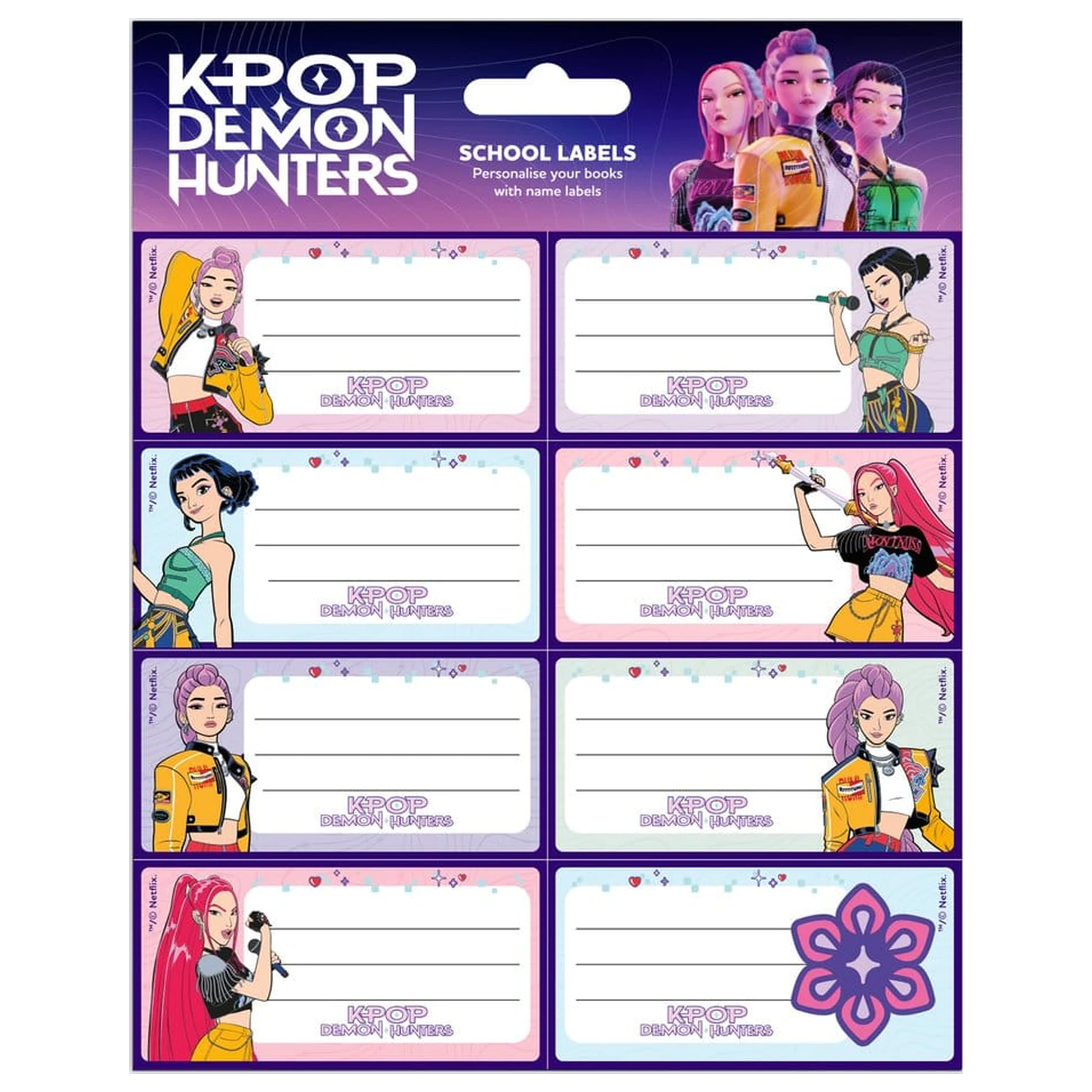 KPop Demon Hunters School Etichete Hunter/X poza produsului