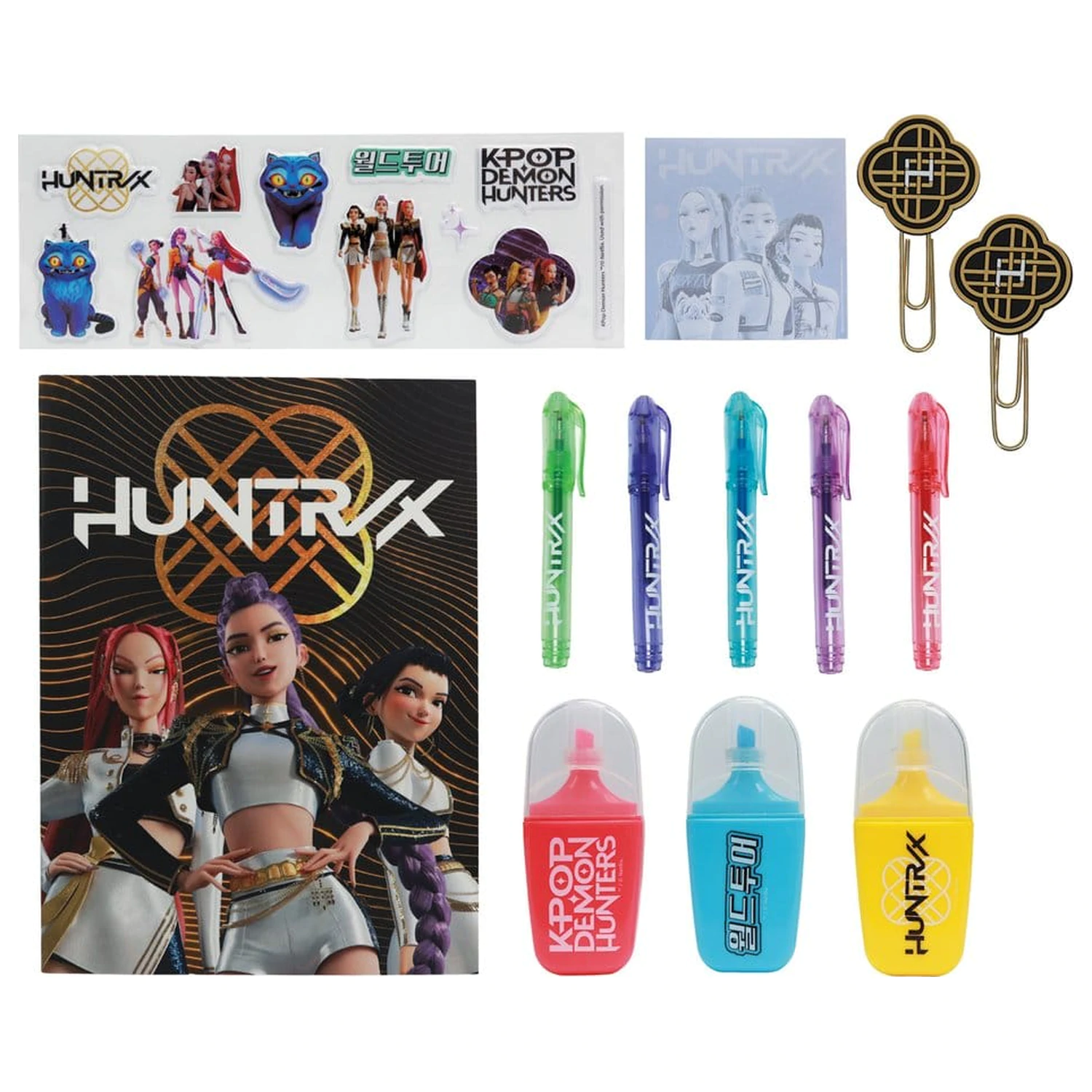 KPop Demon Hunters Set de papetarie Pachet de 10 Auriu poza produsului
