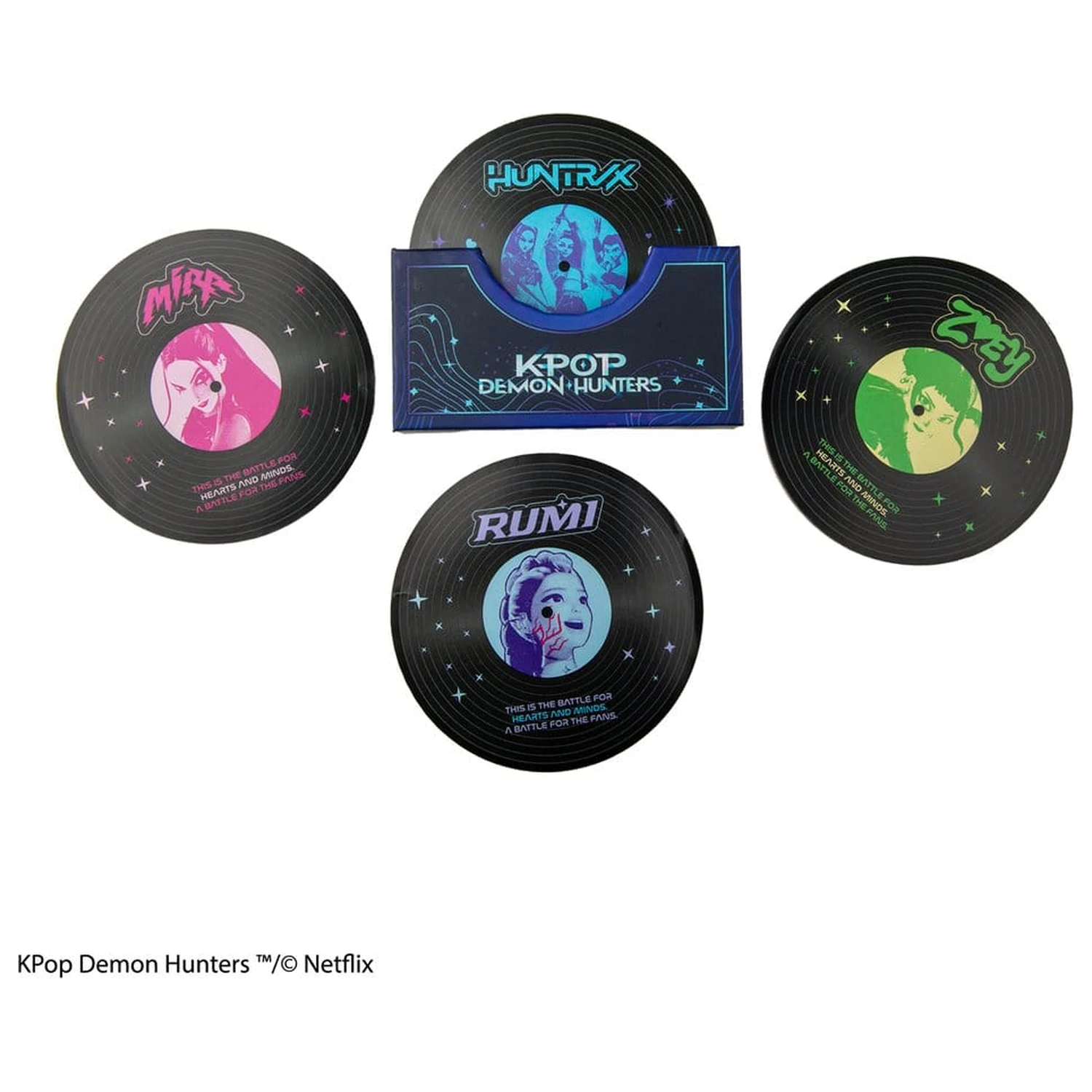 KPop Demon Hunters Set de 4 Coasters Hunters & Demons Soundtrack poza produsului