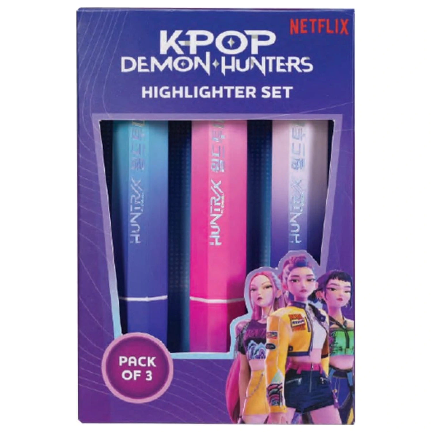 KPop Demon Hunters Highlighters 3-Pachet Huntr/x poza produsului