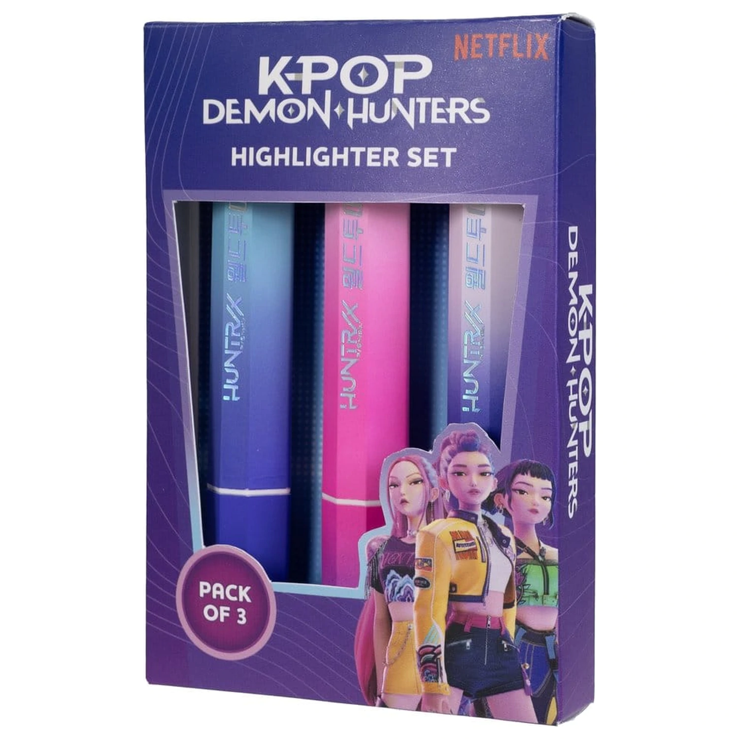 KPop Demon Hunters Highlighters 3-Pachet Huntr/x poza produsului
