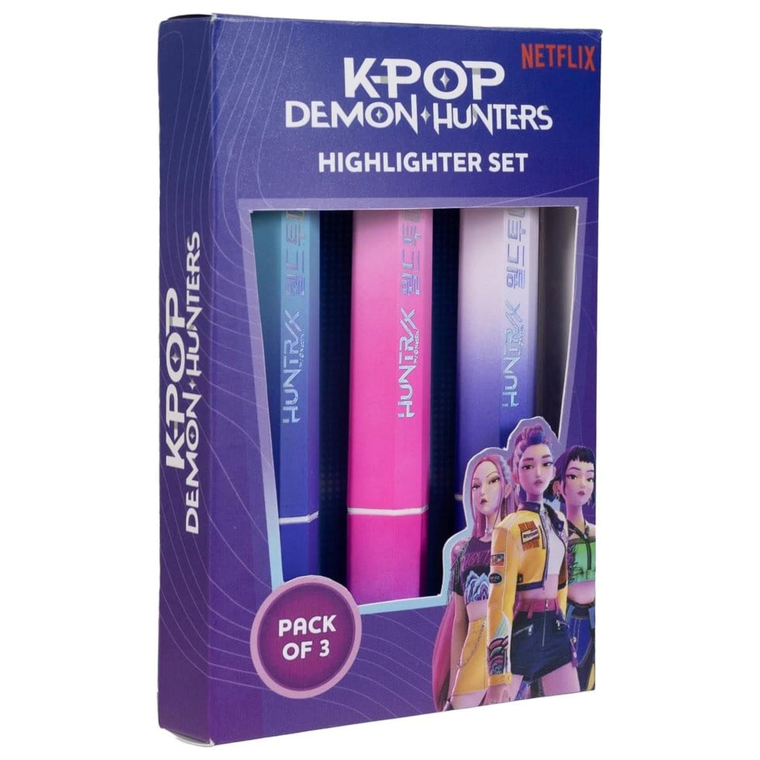 KPop Demon Hunters Highlighters 3-Pachet Huntr/x poza produsului