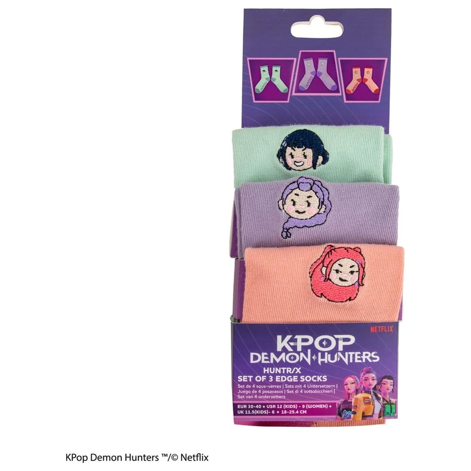 KPop Demon Hunters Set de șosete de 3 bucăți HUNTR/X poza produsului