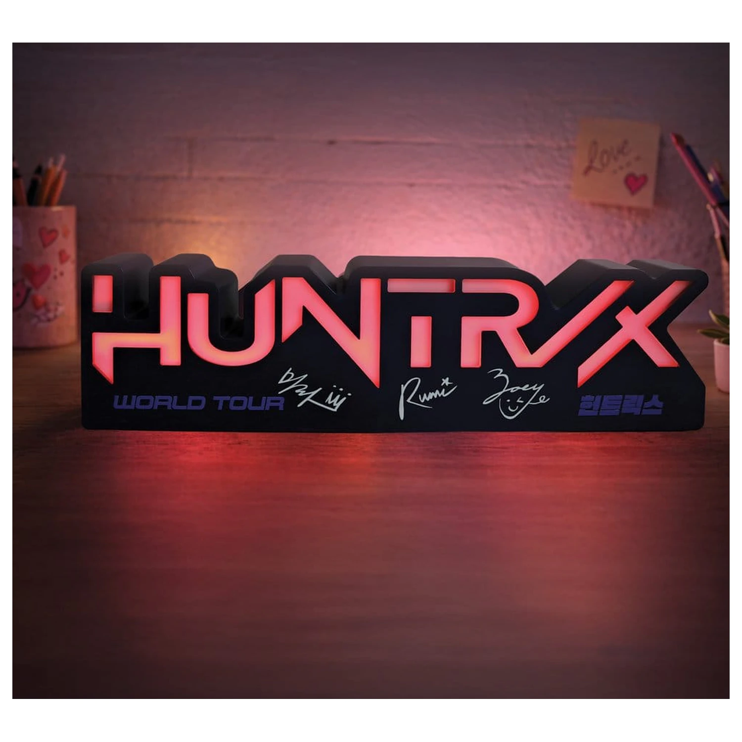 KPop Demon Hunters Lamp Huntr/x Logo poza produsului