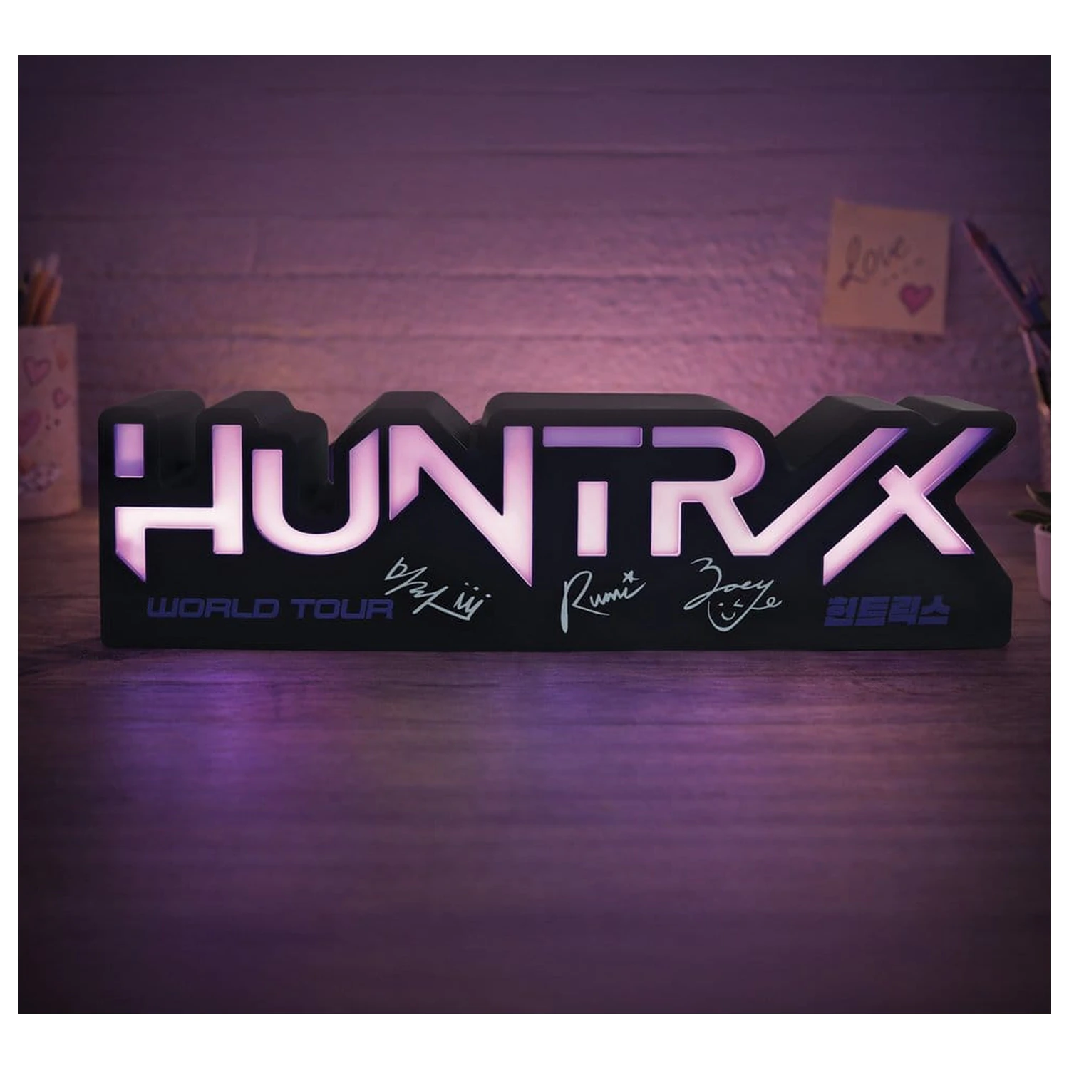 KPop Demon Hunters Lamp Huntr/x Logo poza produsului