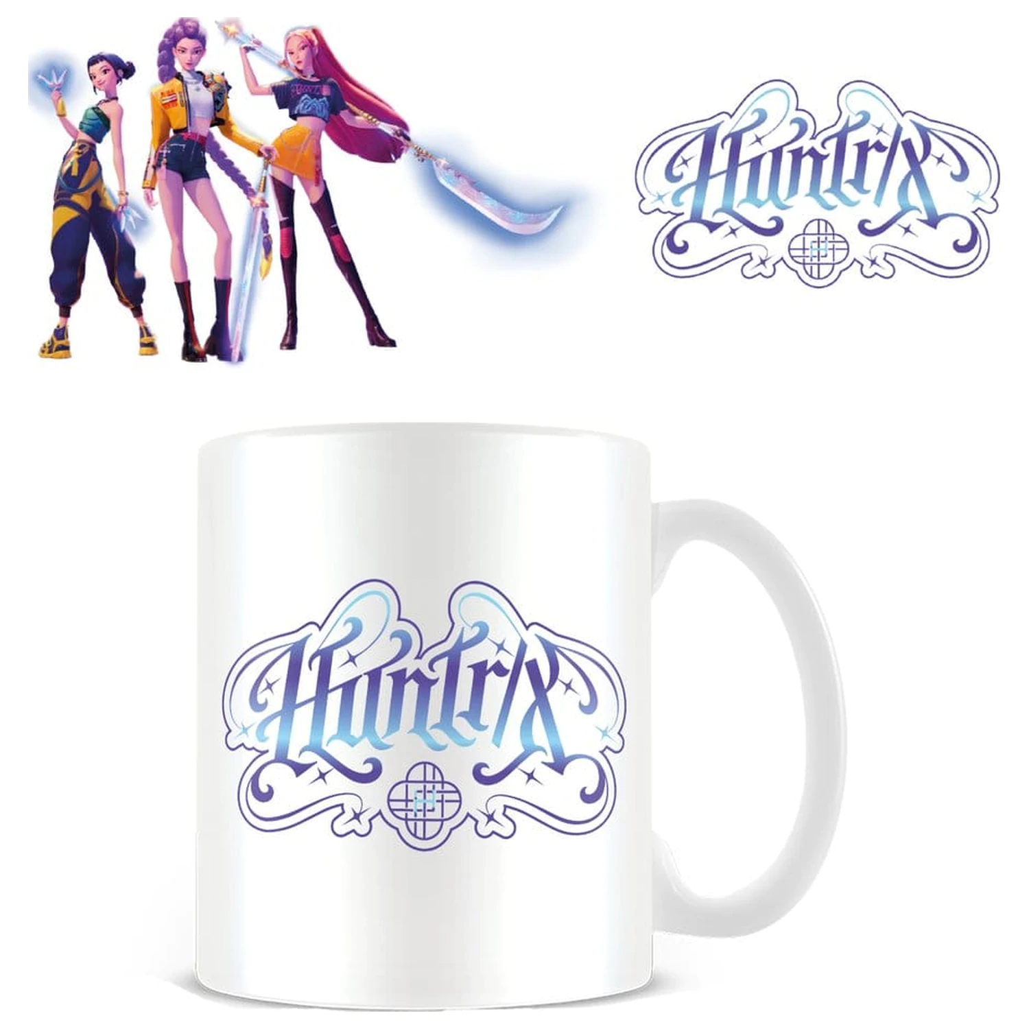 KPop Demon Hunters Cană Huntrix Group Alb poza produsului