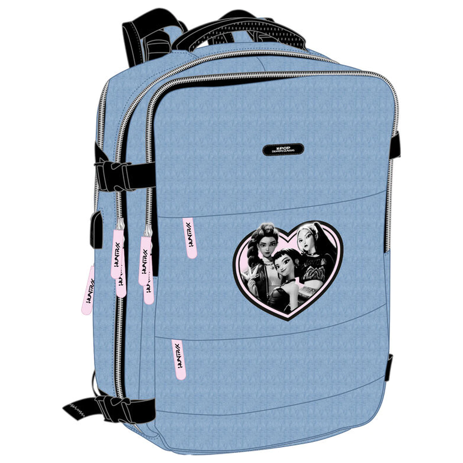 Kpop Demon Hunters Huntrix Cabin geanta de voiaj tip rucsac 44cm poza produsului