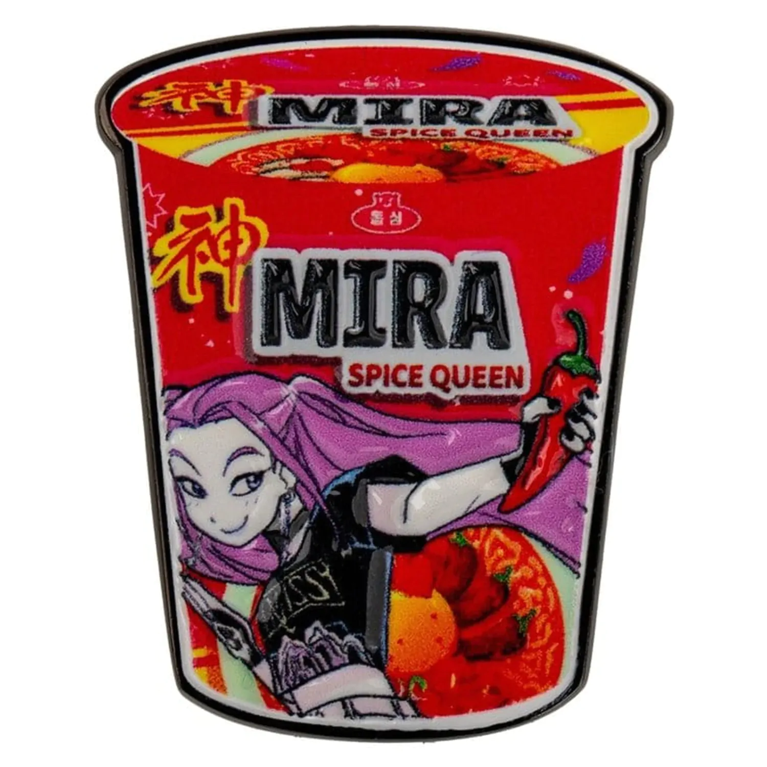 KPop Demon Hunters Pin Mira Spice Queen Noodles poza produsului