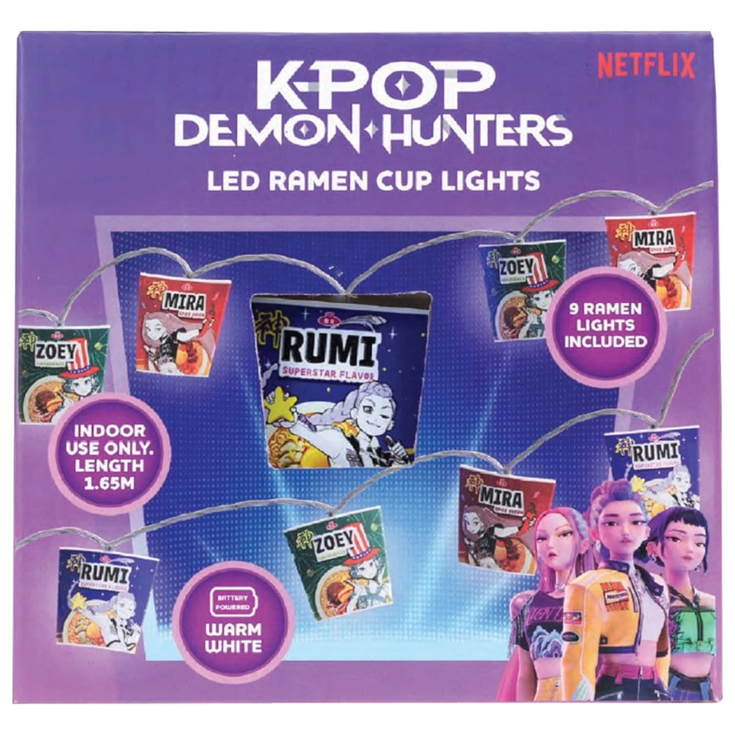 KPop Demon Hunters String Lights Ramen poza produsului