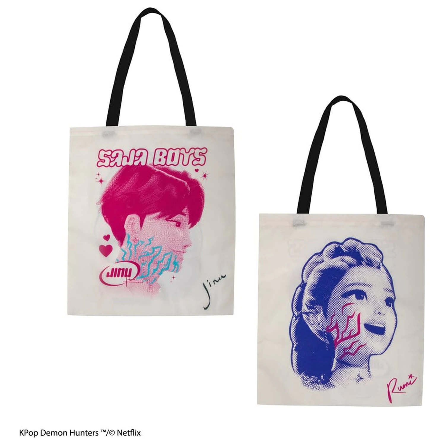 KPop Demon Hunters Tote Bag Rumi si Jinu poza produsului