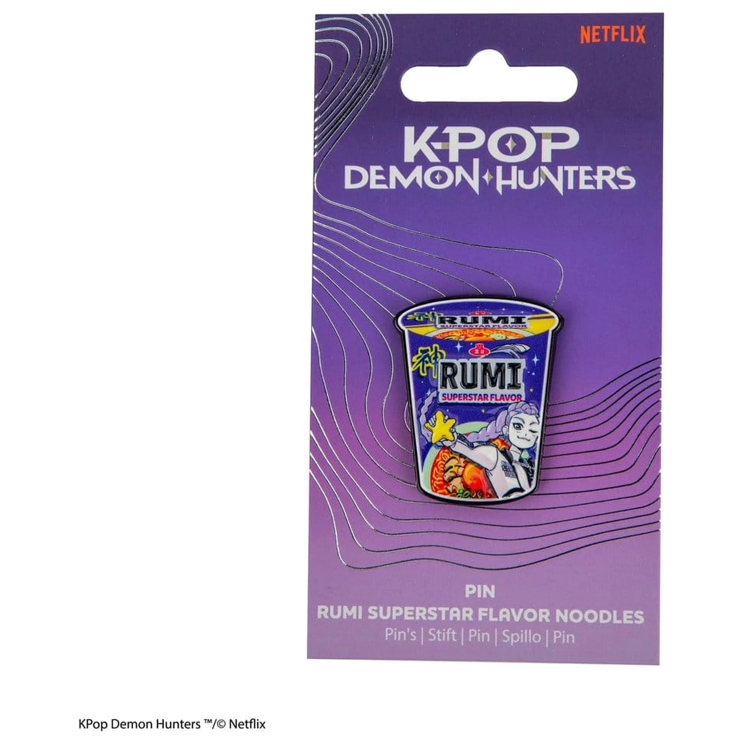 KPop Demon Hunters Pin Rumi Superstar Flavor Noodles poza produsului
