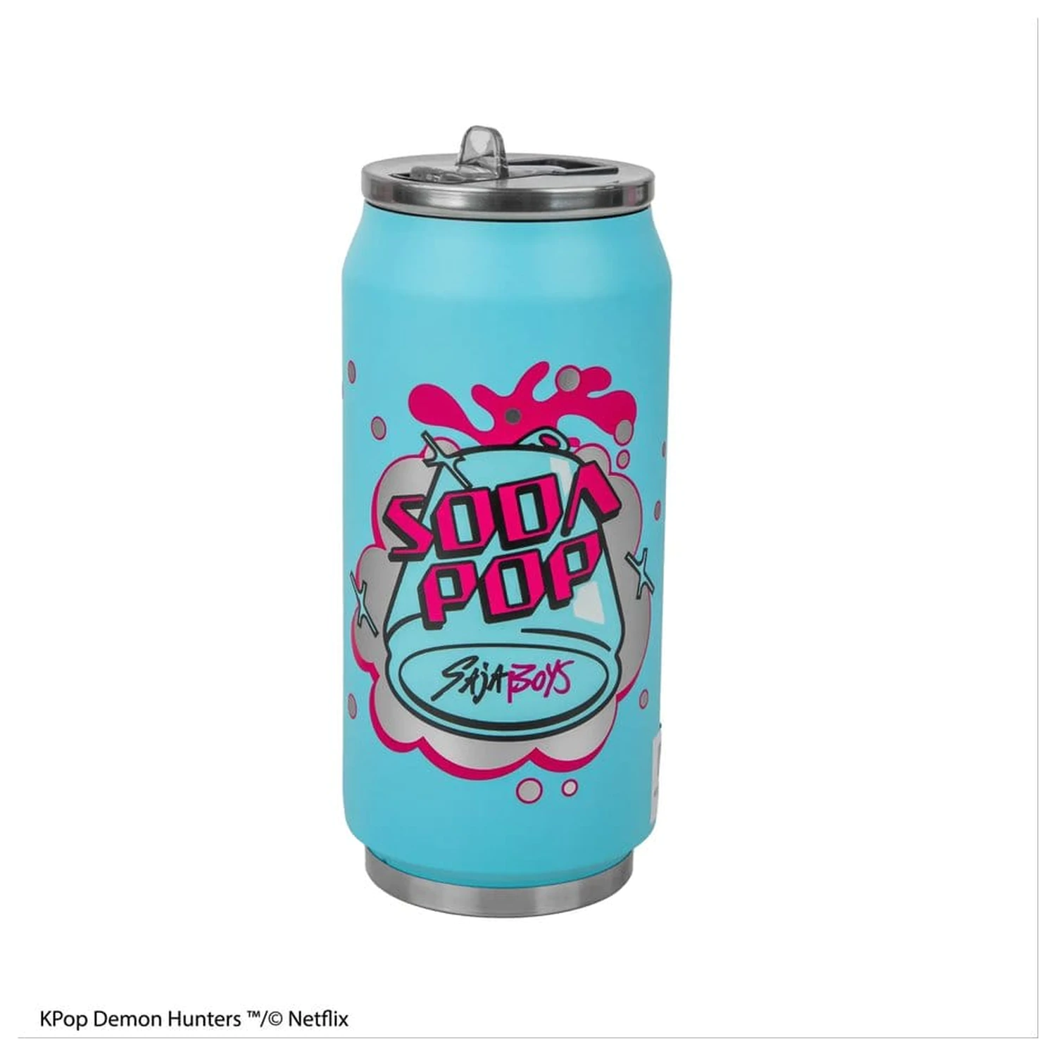 KPop Demon Hunters Cană termică cu pai pentru băuturi tip „Soda Pop Can” poza produsului