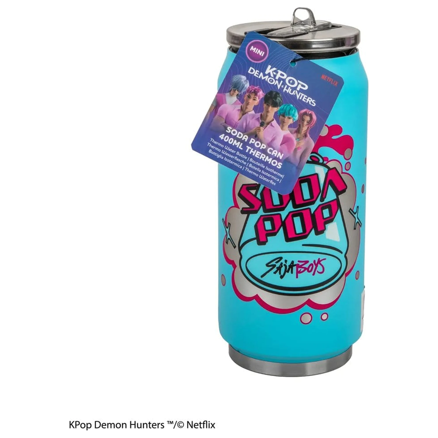 KPop Demon Hunters Cană termică cu pai pentru băuturi tip „Soda Pop Can” poza produsului