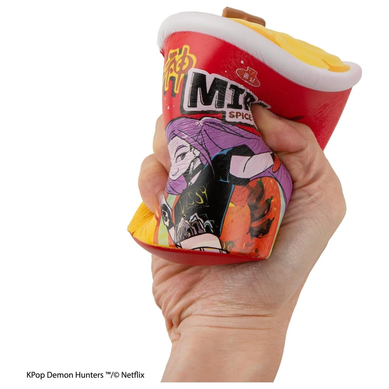 KPop Demon Hunters Squishy Antistres Figura Mira Spice Queen Noodles poza produsului