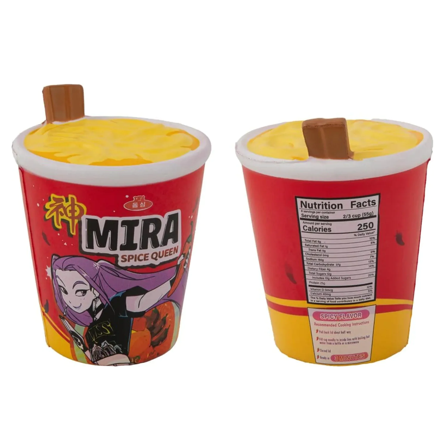 KPop Demon Hunters Squishy Antistres Figura Mira Spice Queen Noodles poza produsului