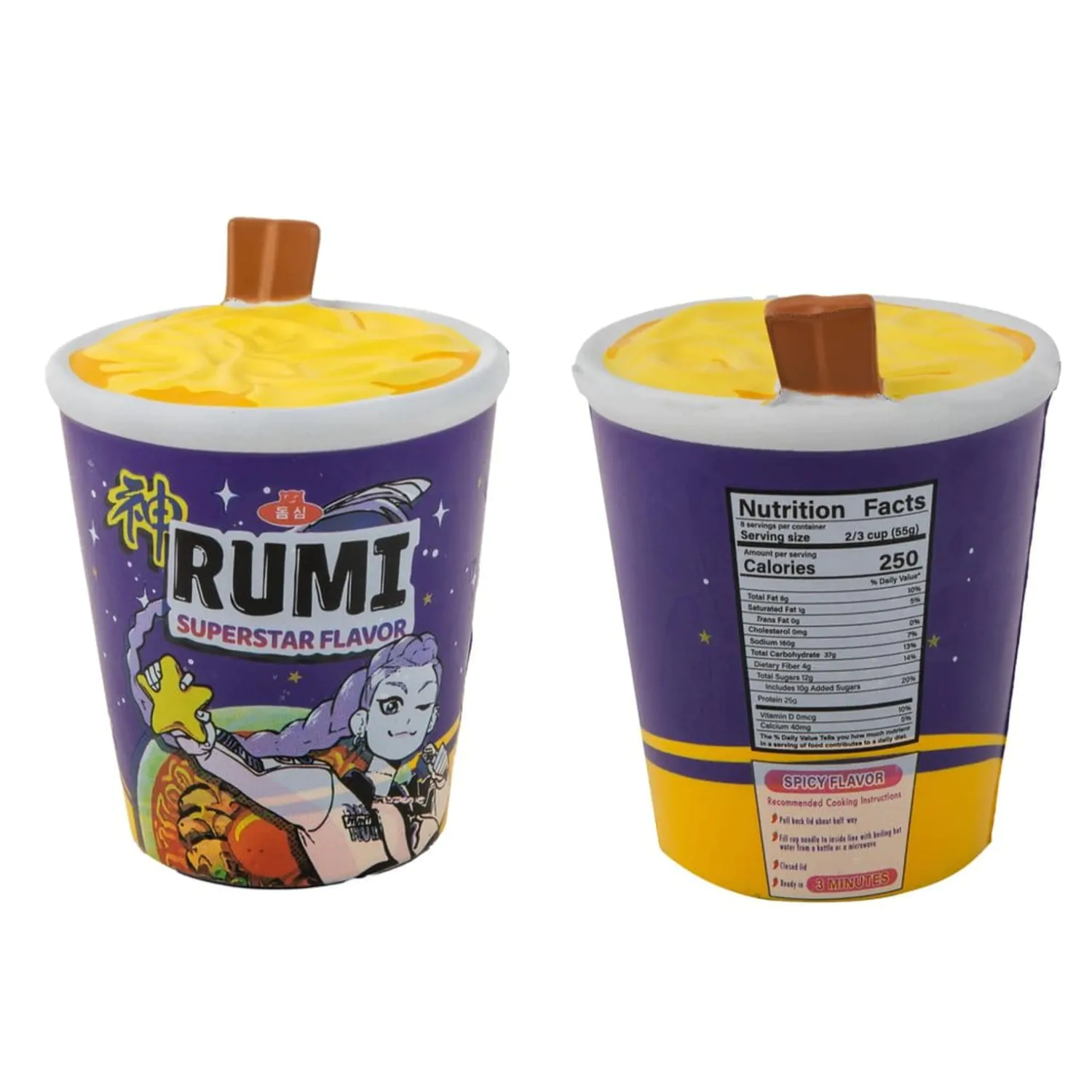 KPop Demon Hunters Squishy Figura Anti-Stres Rumi Superstar Flavor Noodles poza produsului