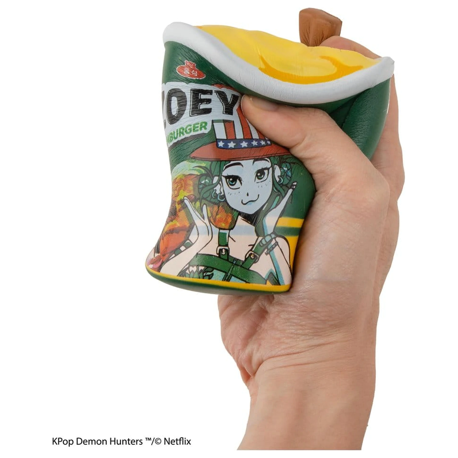 KPop Demon Hunters Squishy Anti Stres Figura Zoey Hamburger Noodles poza produsului