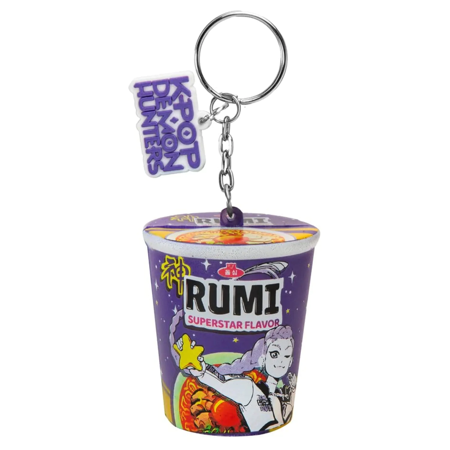 KPop Demon Hunters Squishy Keychain Rumi Superstar Flavor Noodles poza produsului