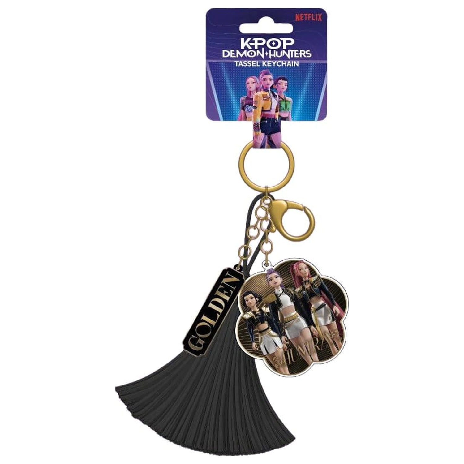KPop Demon Hunters Tassel Keychain Auriu poza produsului