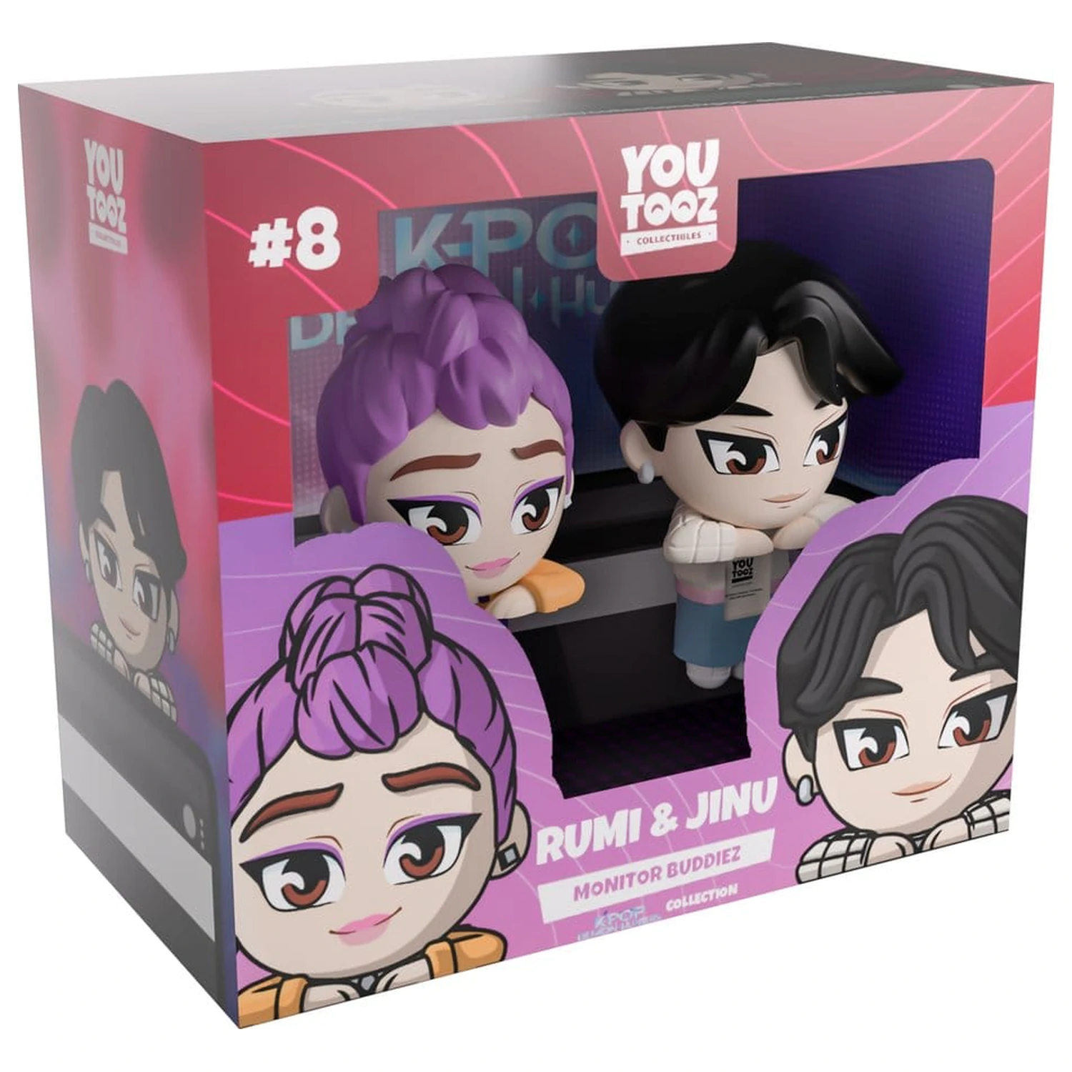 KPop Demon Hunters Vinyl Figures Jinu & Rumi Monitor Buddiez 6 cm poza produsului